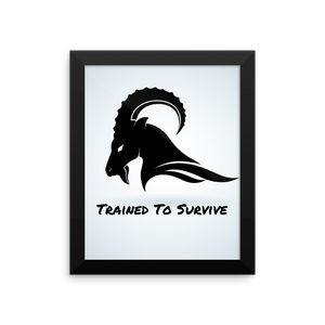 Original Survival Wall Art- Mountain Ram "Trained To Survive"