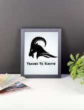 Original Survival Wall Art- Mountain Ram "Trained To Survive"